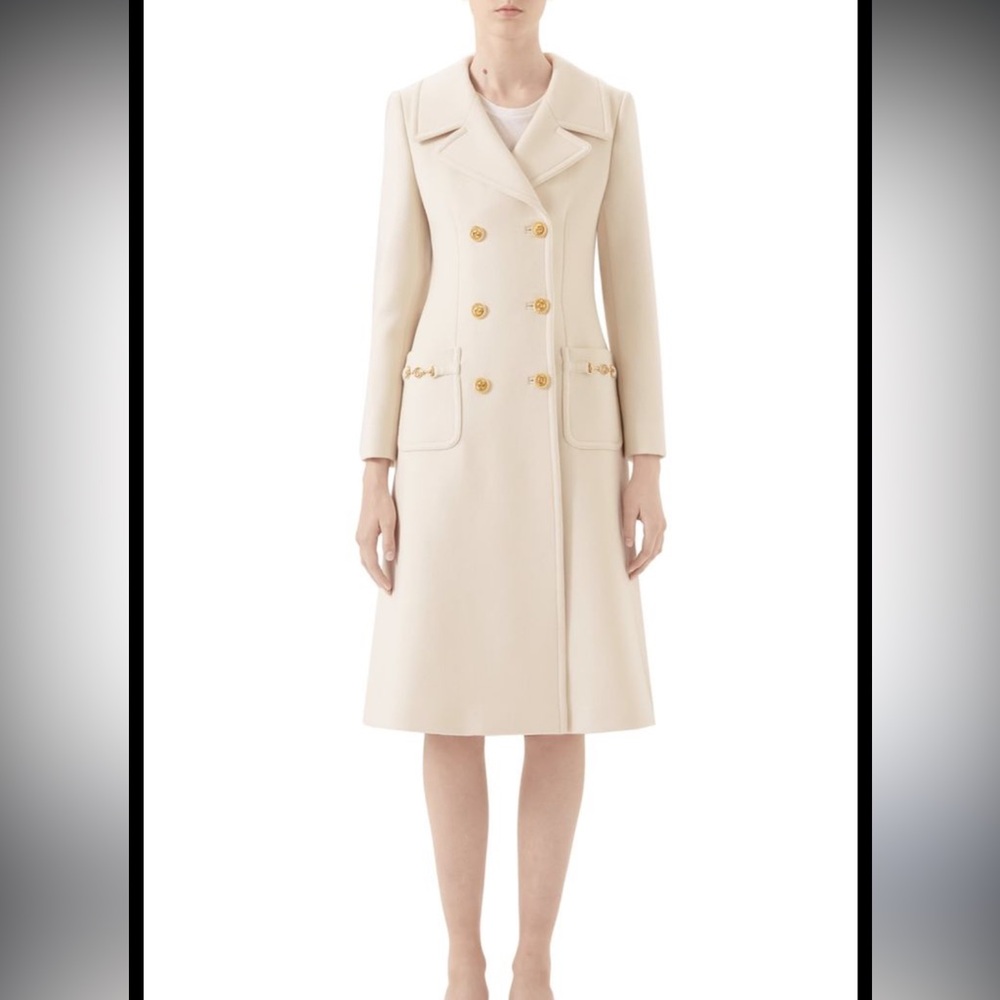 Gucci Double Breasted Wool Coat